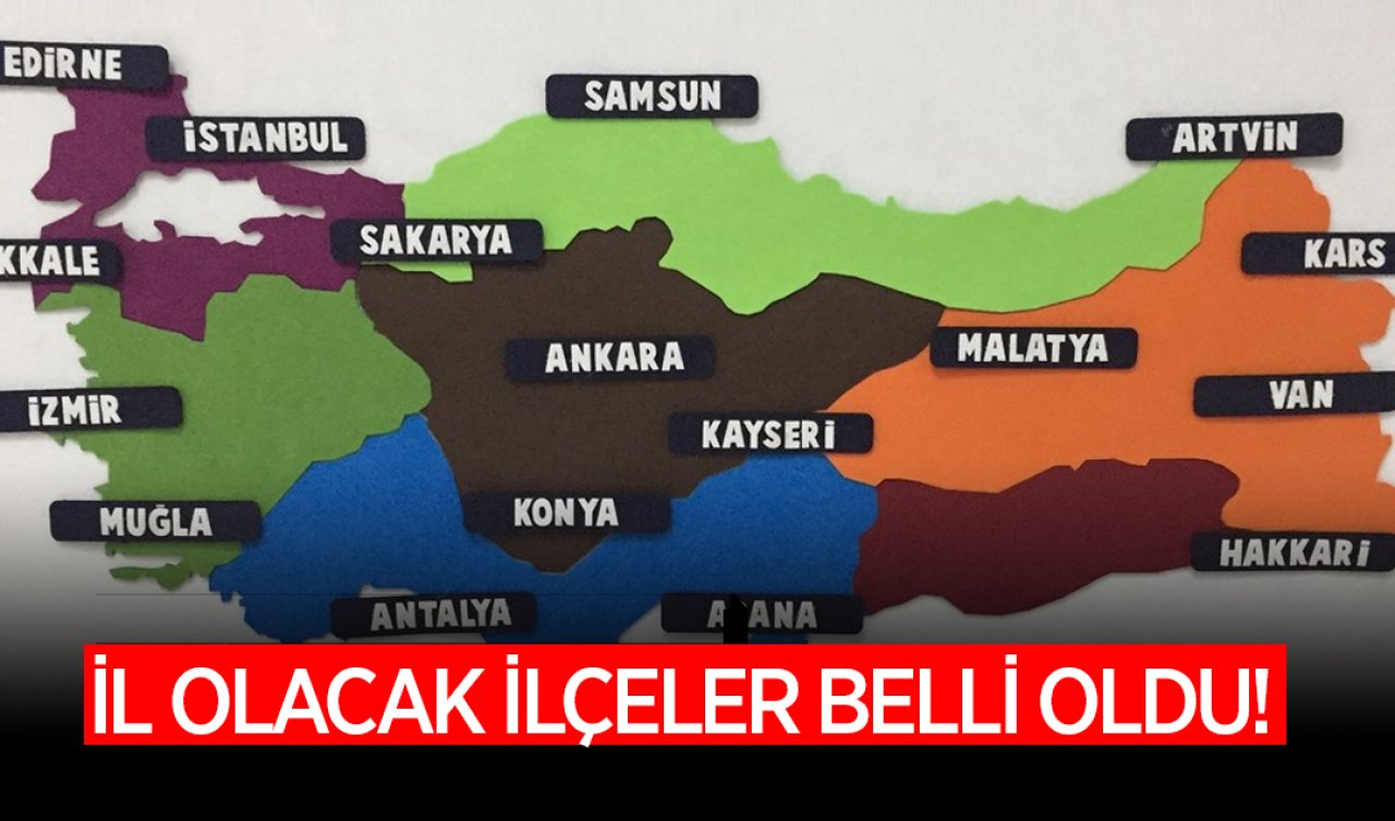 Türkiye’nin il haritası değişiyor! İller ilçe oluyor: 82-83-84-85 plakalı yeni illerin listesi belli oldu